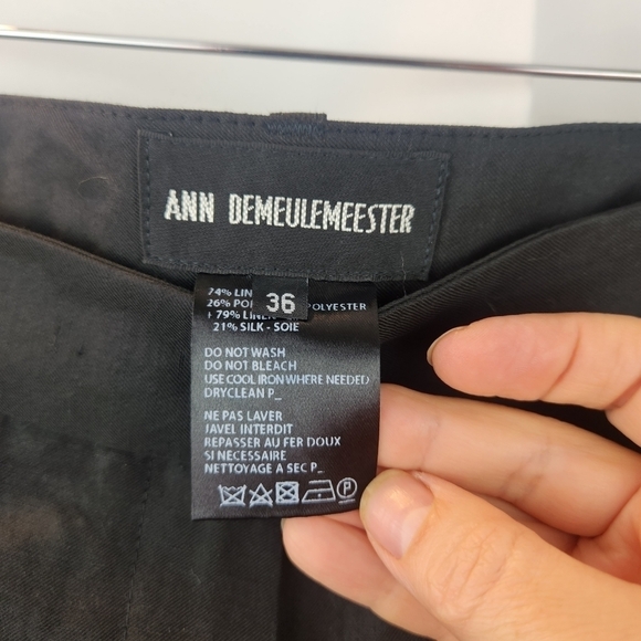 Ann Demeulemeester Black Linen and Silk Trousers size M (36) BNWT Missing Belt!! - Picture 8 of 15
